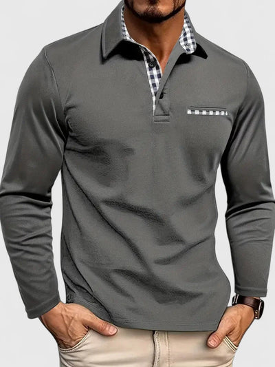 Elijah | Elegant Long Sleeve Polo Shirt